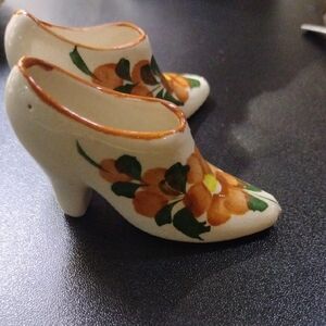 Floral-Mini Ceramic Women Heels- Shoe- Clogs... Maybe- Who Knows, I Sure Don't